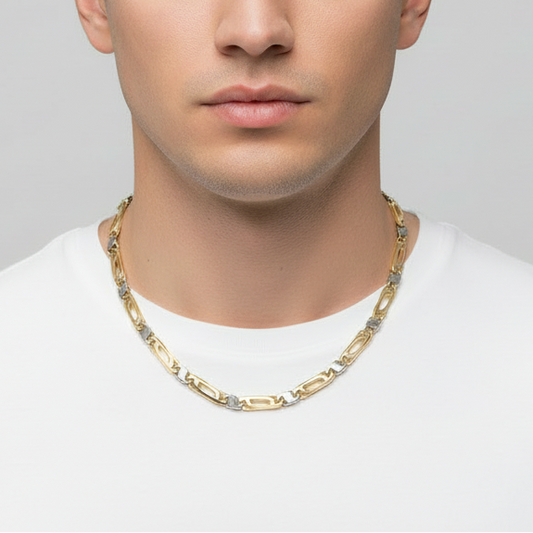 18K White & Yellow Gold 23" Lobster Style Chain