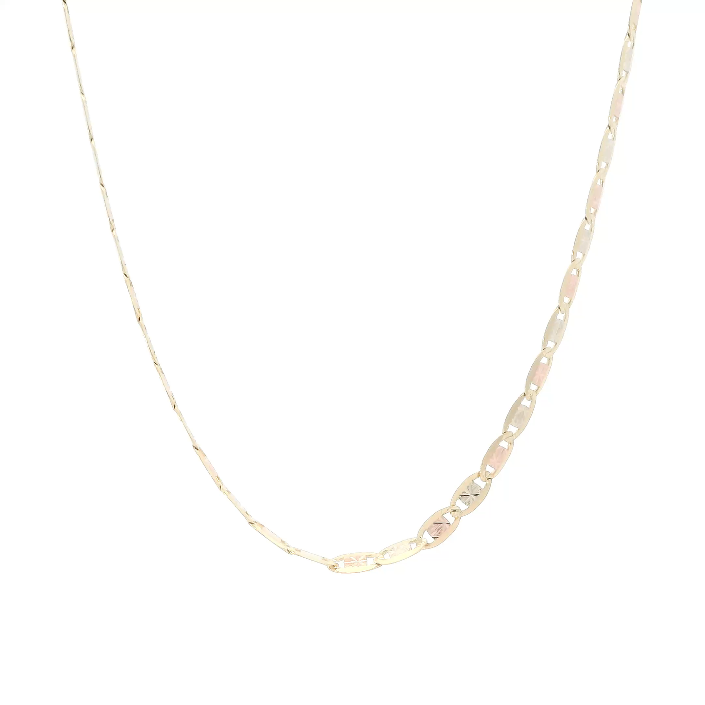 14K Tri Color Gold 20" Mariner Chain