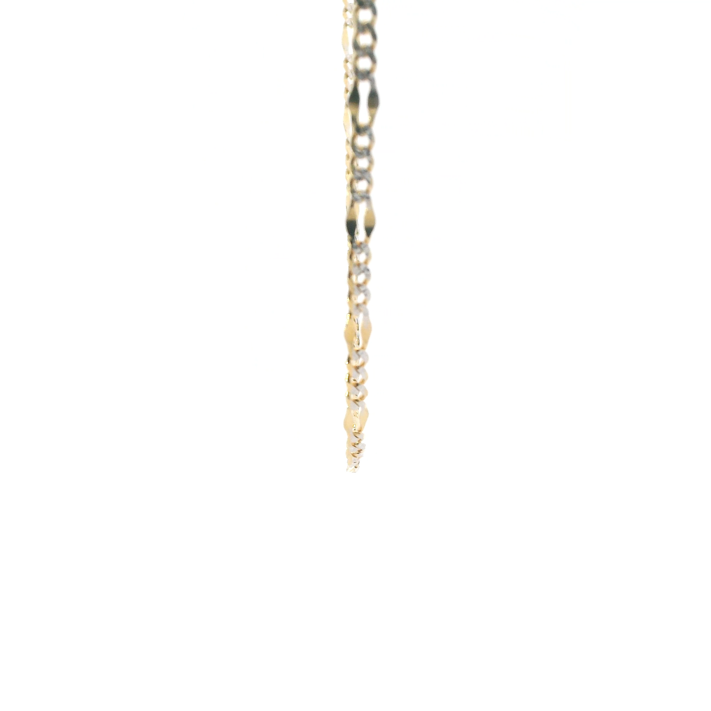 14K Yellow Gold 19" Fancy Figaro Chain