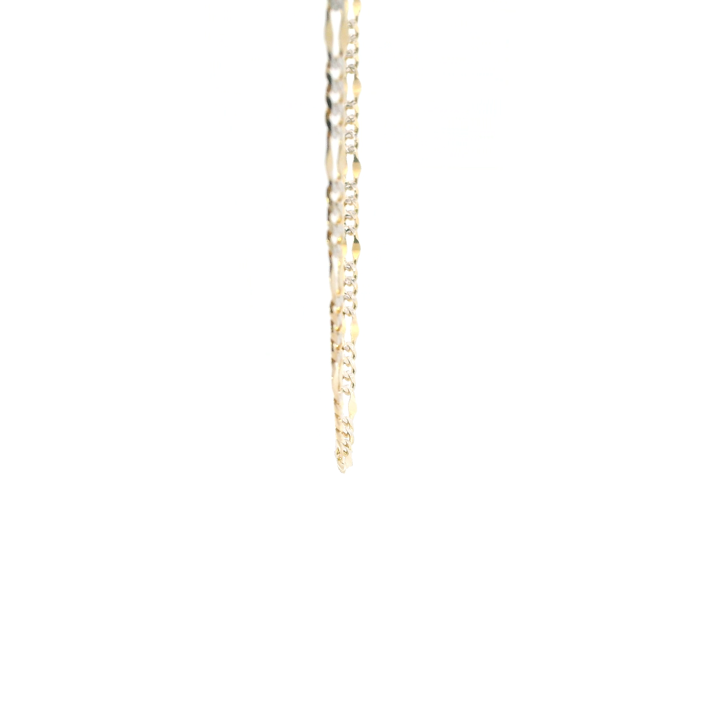 14K Yellow Gold 19" Fancy Figaro Chain