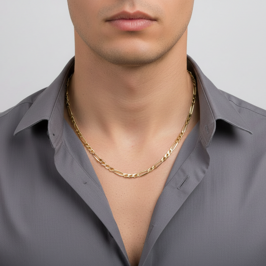 14K Yellow Gold 26.5" Figaro Chain
