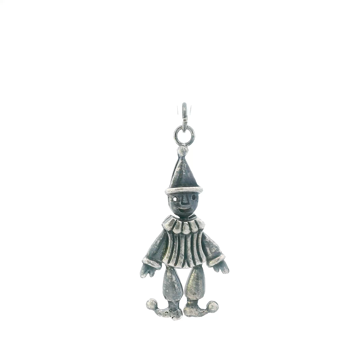 Vintage Silver Articulating Clown Pendant