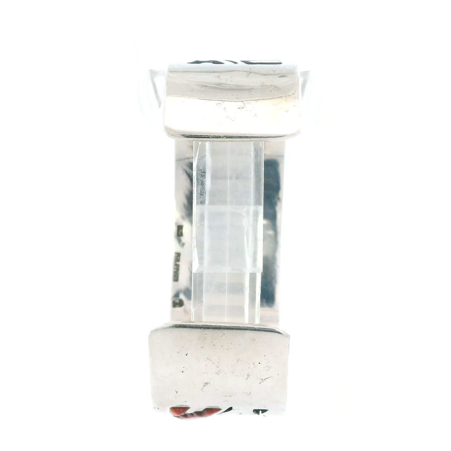 Sterling Silver Santa Fe Coral & Syntetic Opal Cuff Bracelet