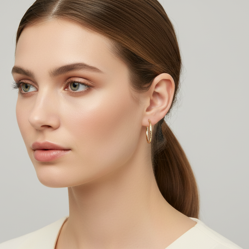 10K Yellow Gold Hoop Earrings