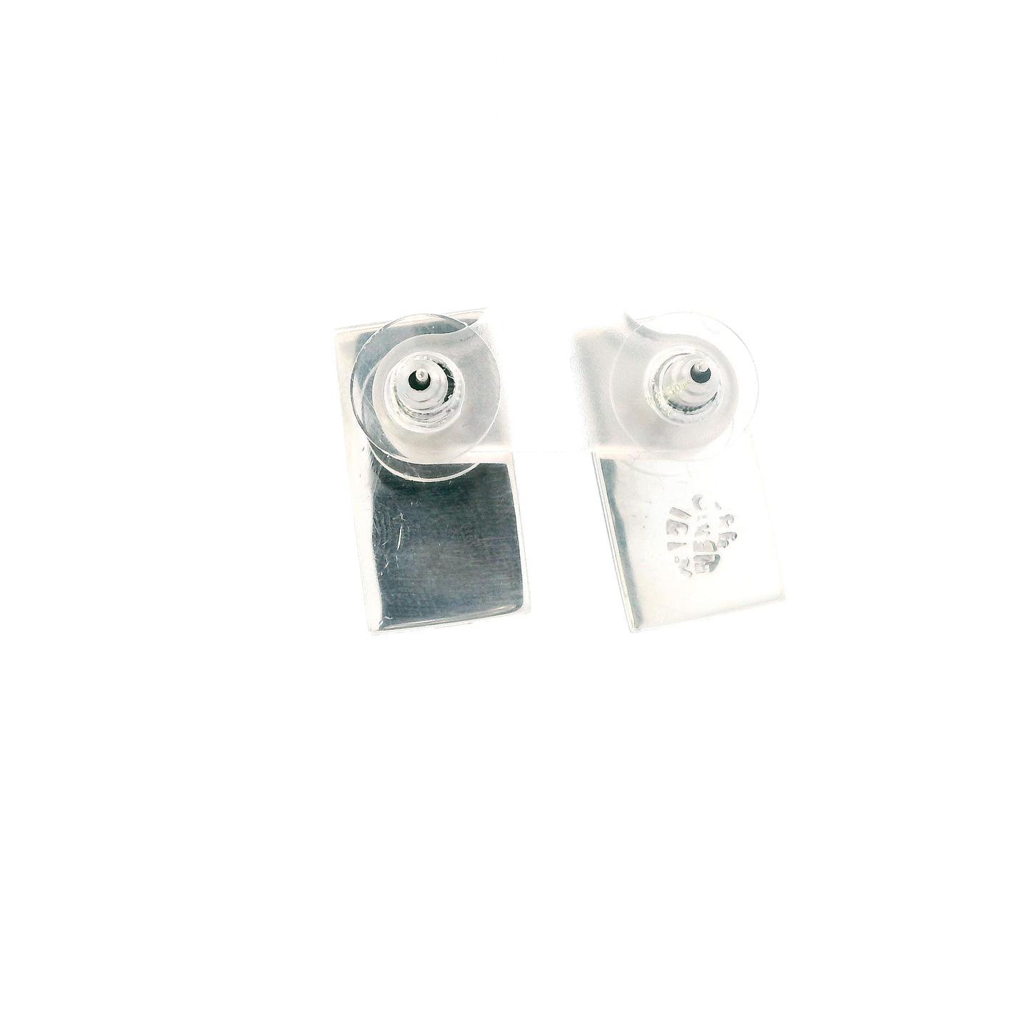 Vintage Mexico Sterling Silver Abalone Rectangle Stud Earrings