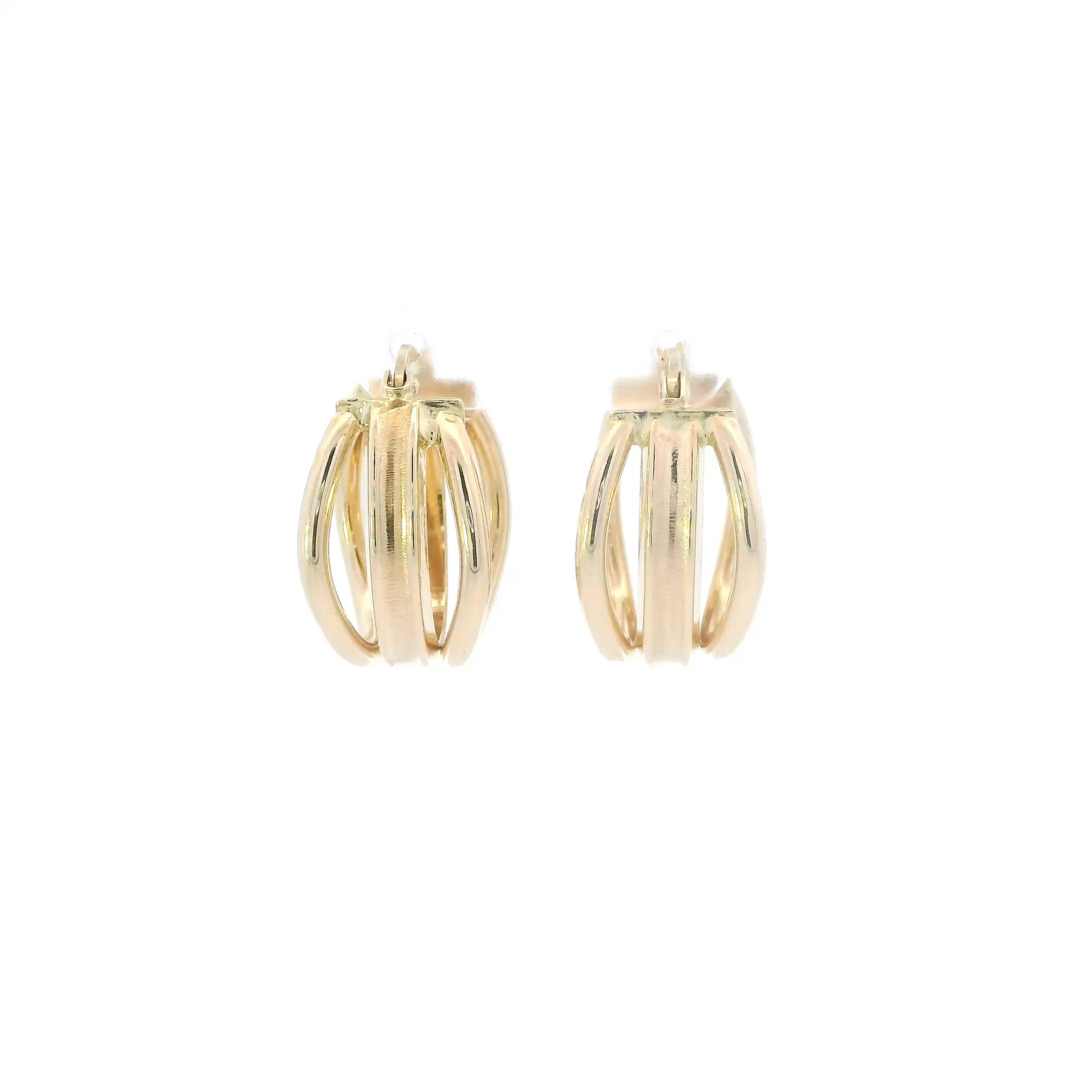 14K Yellow Gold Chunky Hoop Earrings