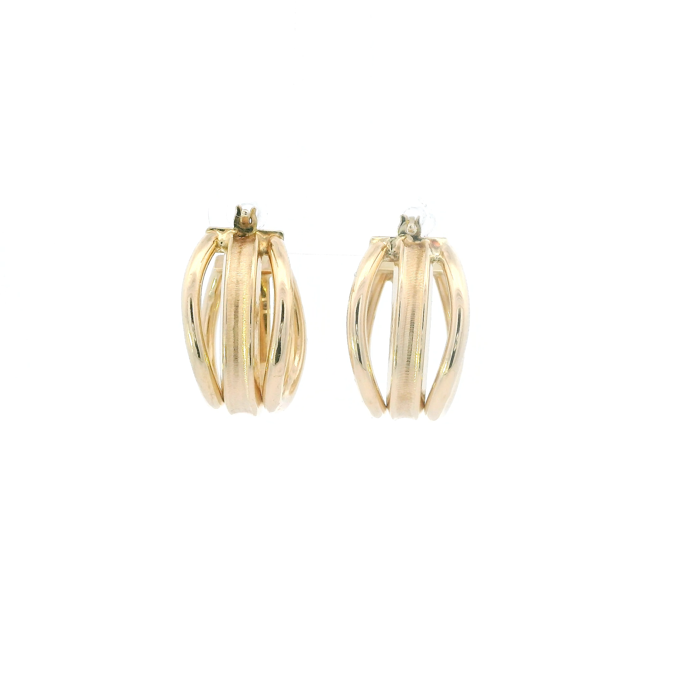 14K Yellow Gold Chunky Hoop Earrings
