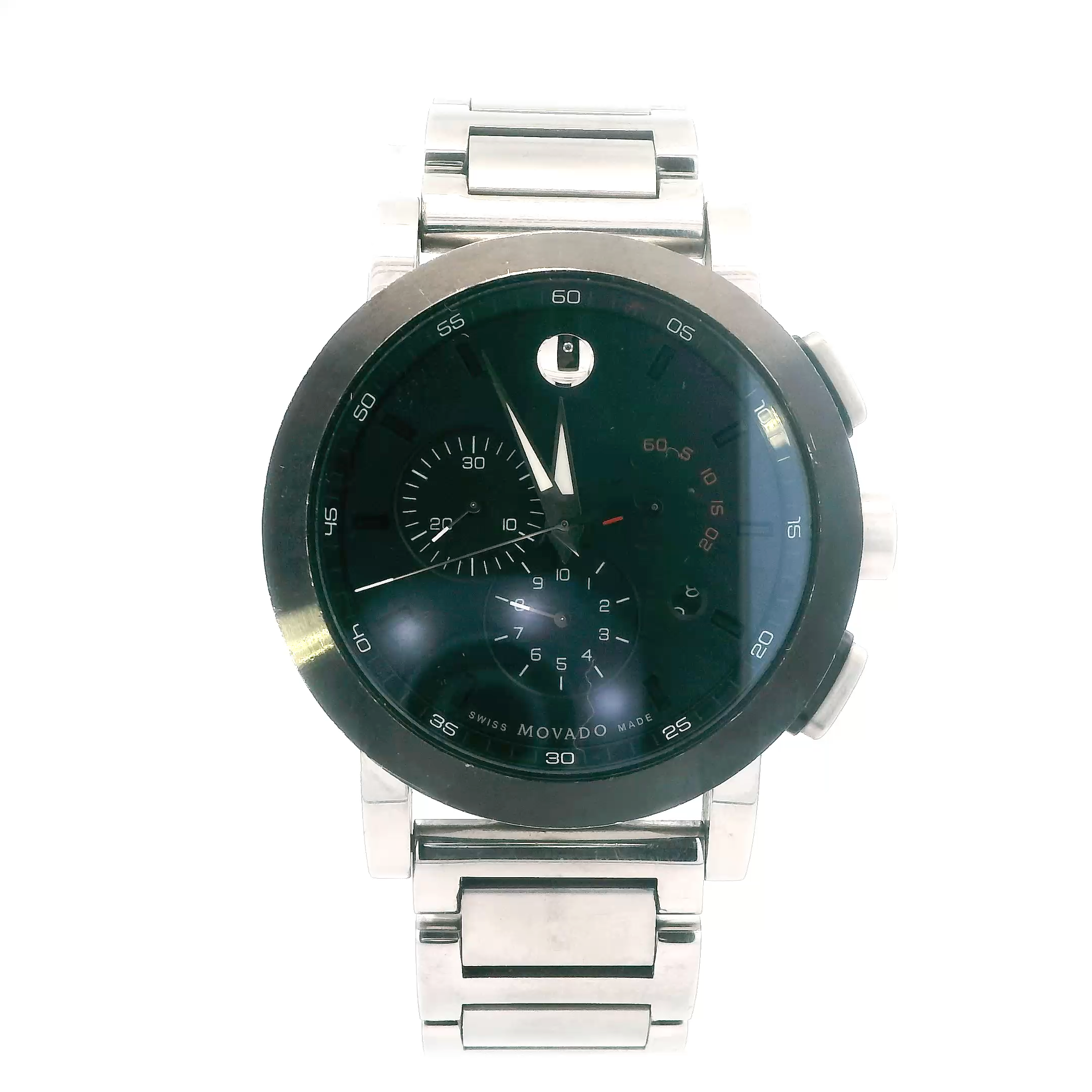 Movado Museum Chronograph Stainless Steel Mens Wristwatch