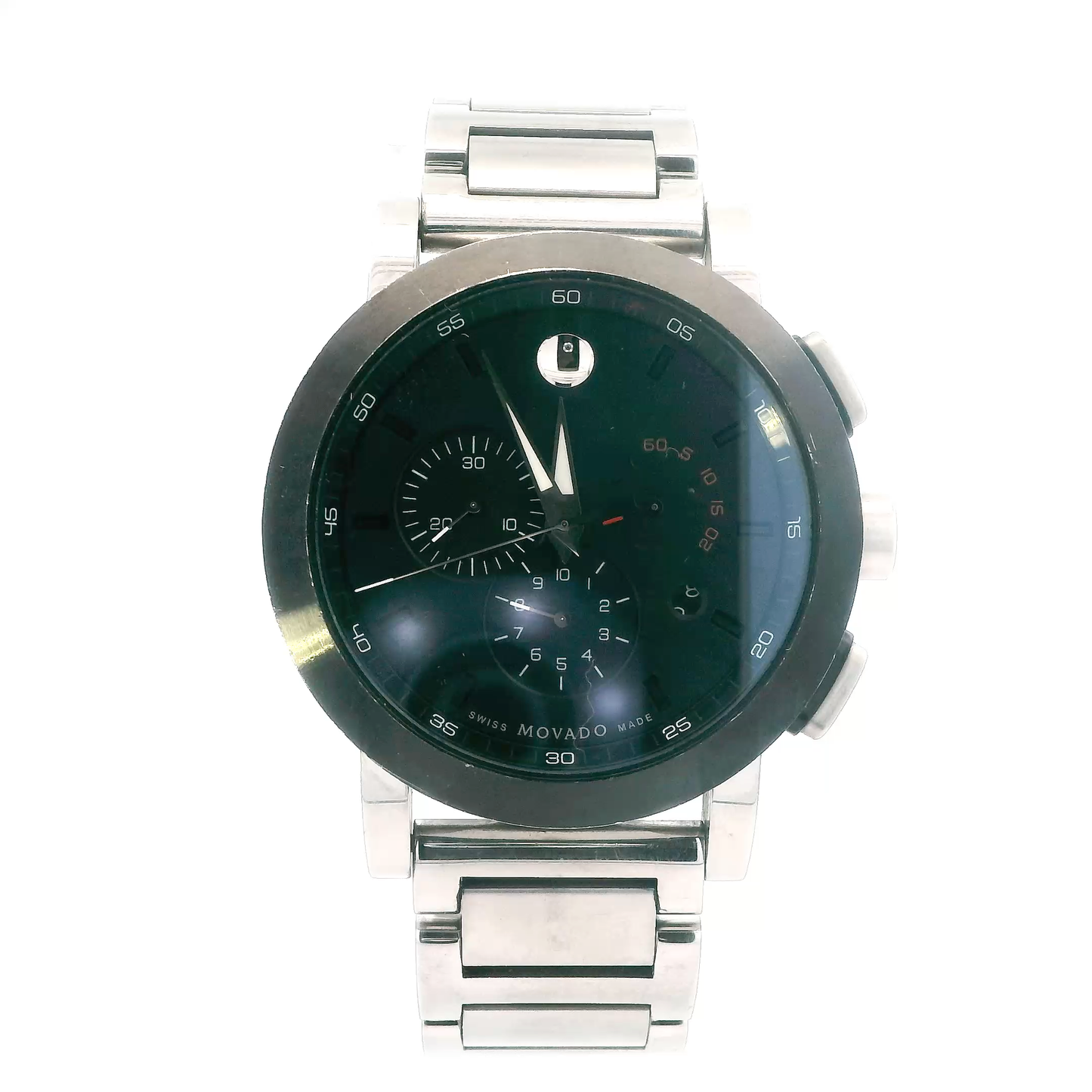 Movado Museum Chronograph Stainless Steel Mens Wristwatch