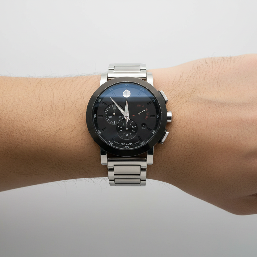 Movado Museum Chronograph Stainless Steel Mens Wristwatch