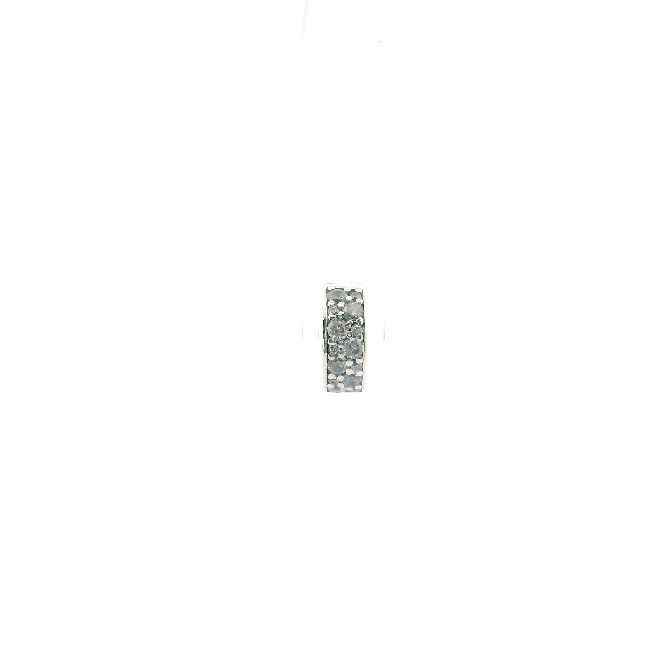 Pandora Sterling Silver Clear Pave Clip Charm