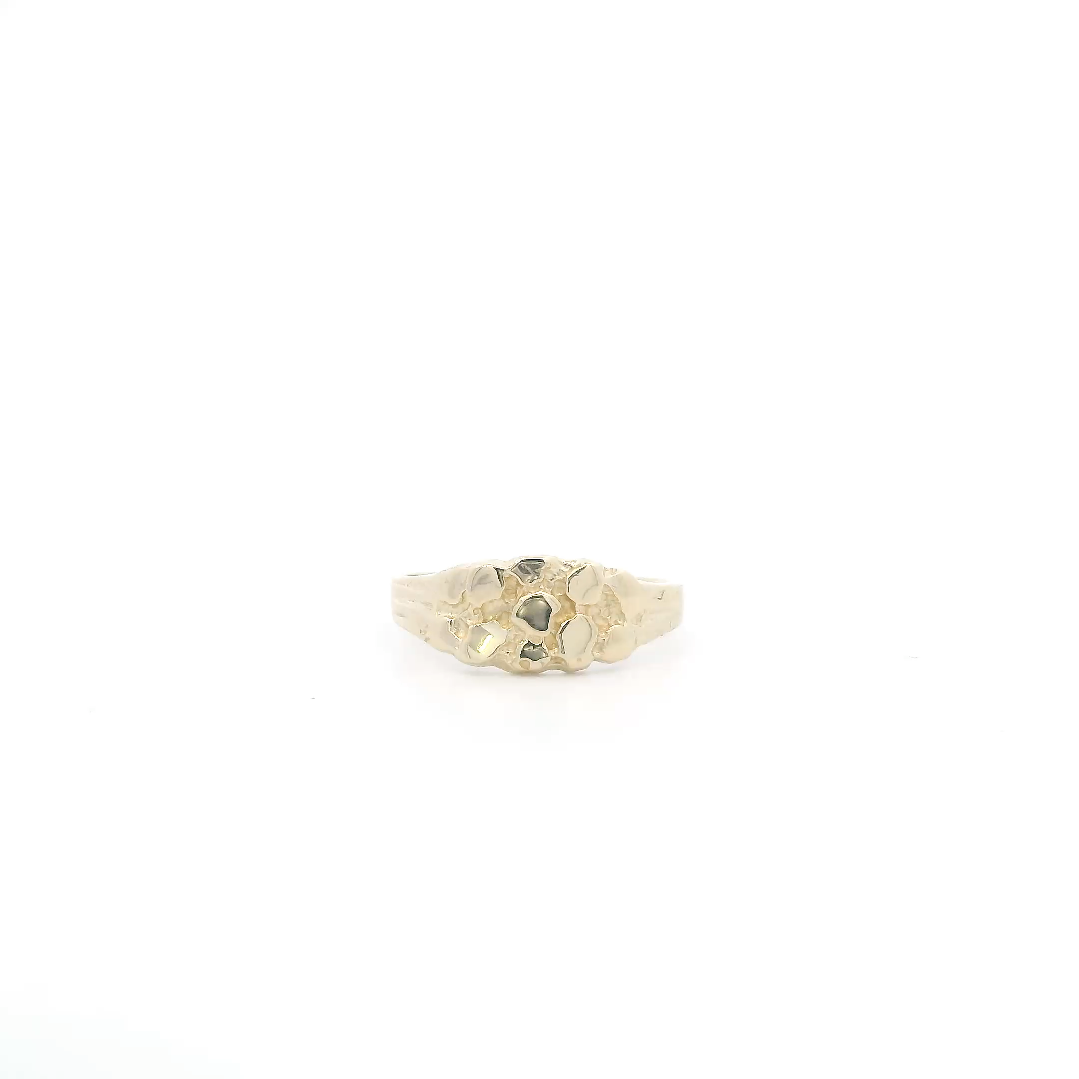 14K Yellow Gold Nugget Womans Ring