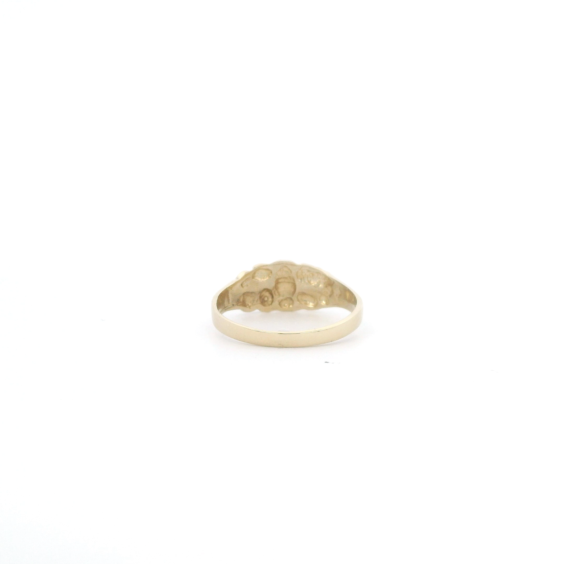 14K Yellow Gold Nugget Womans Ring
