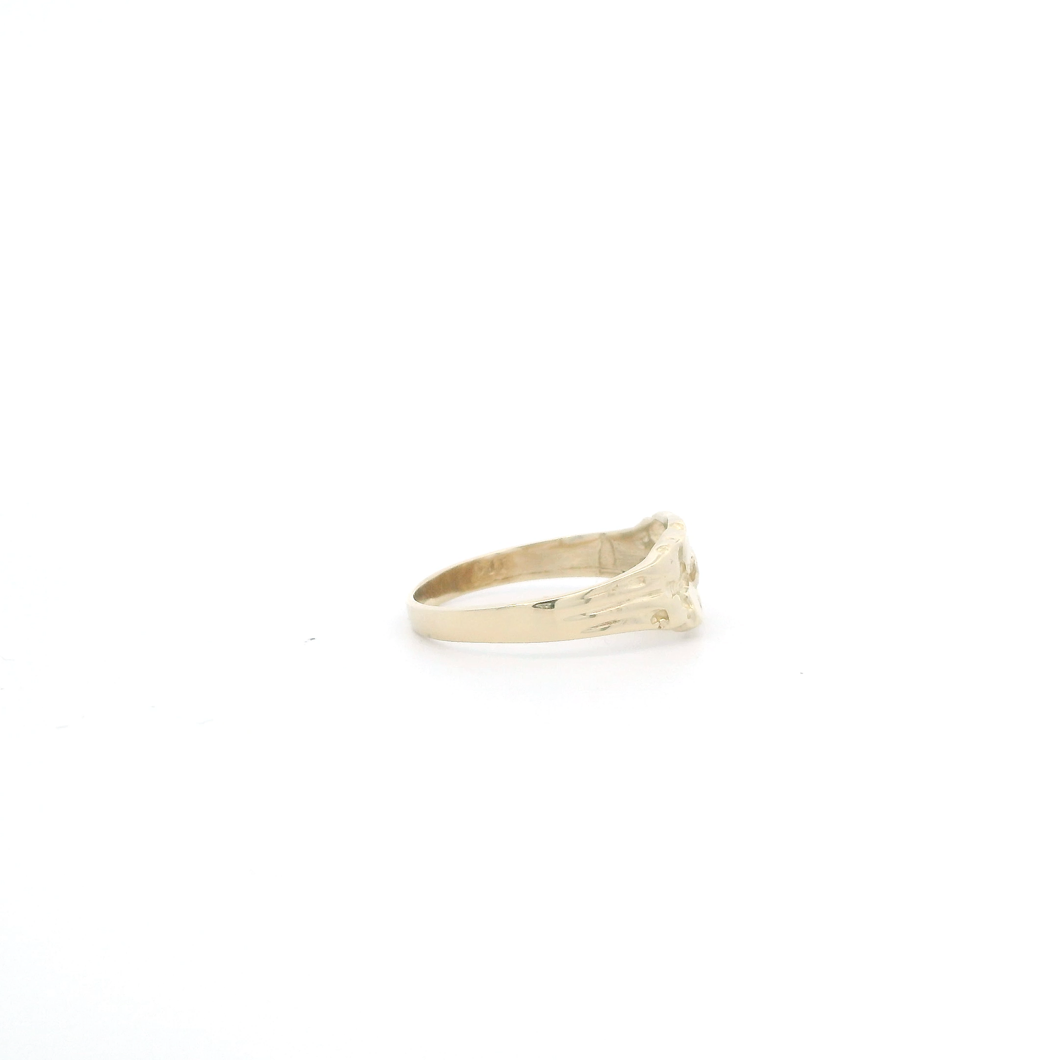 14K Yellow Gold Nugget Womans Ring
