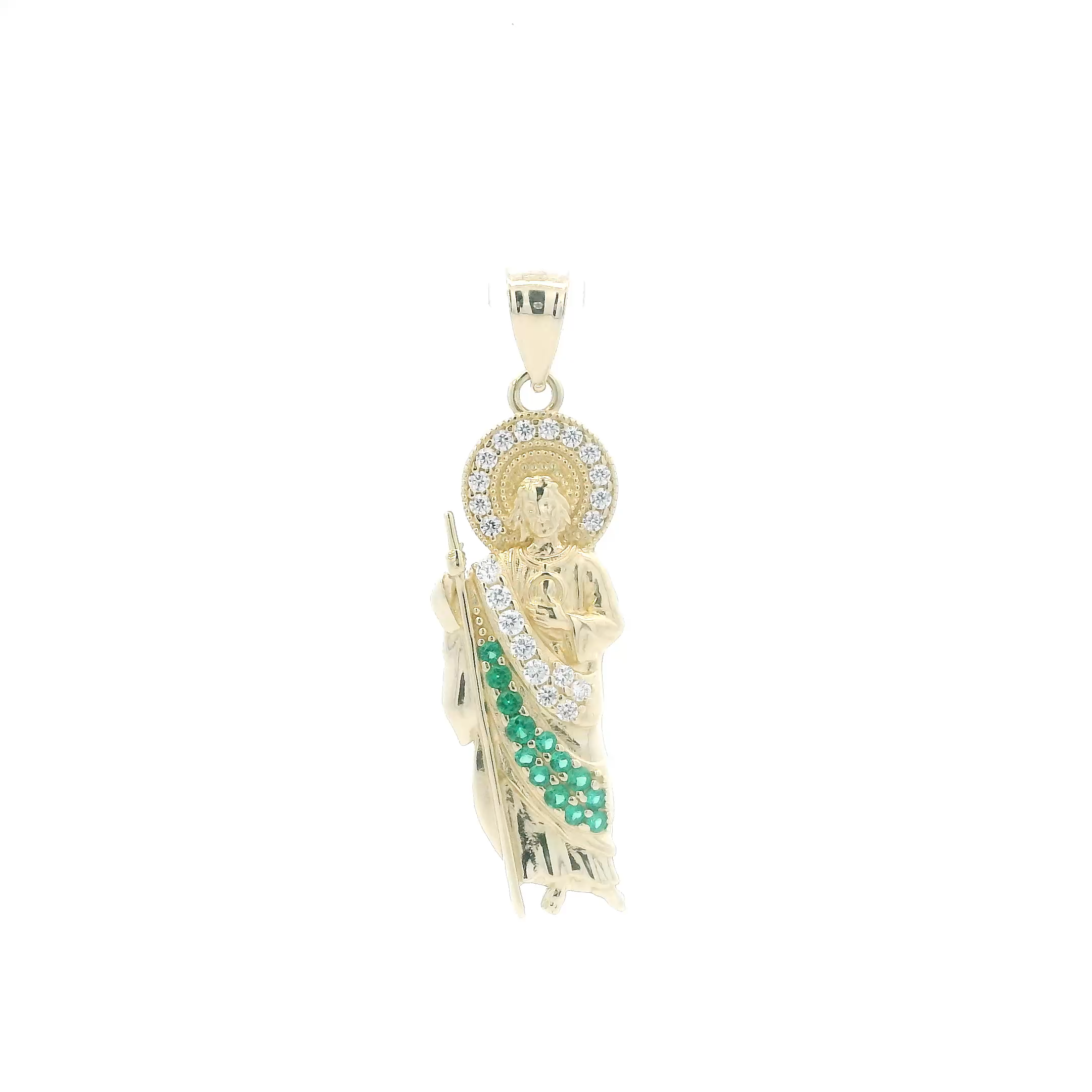 10K Yellow Gold Religious Standing Figure Pendant