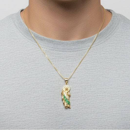 10K Yellow Gold Religious Standing Figure Pendant