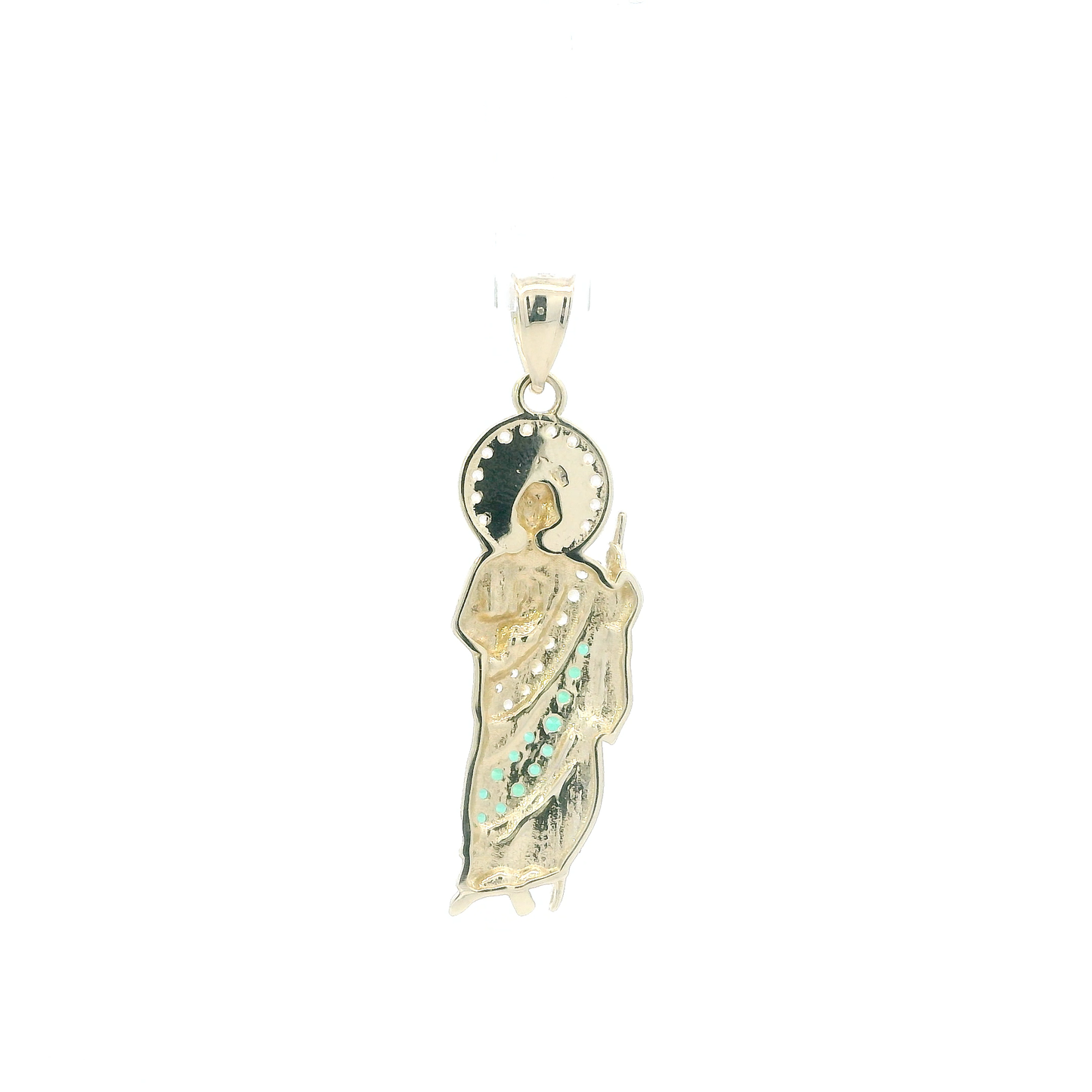 10K Yellow Gold Religious Standing Figure Pendant