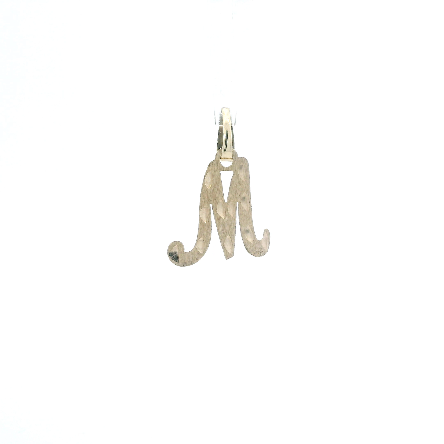 10K Yellow Gold Letter "M" Pendant