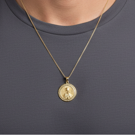 14K Yellow Gold Double Sided Religious Pendants