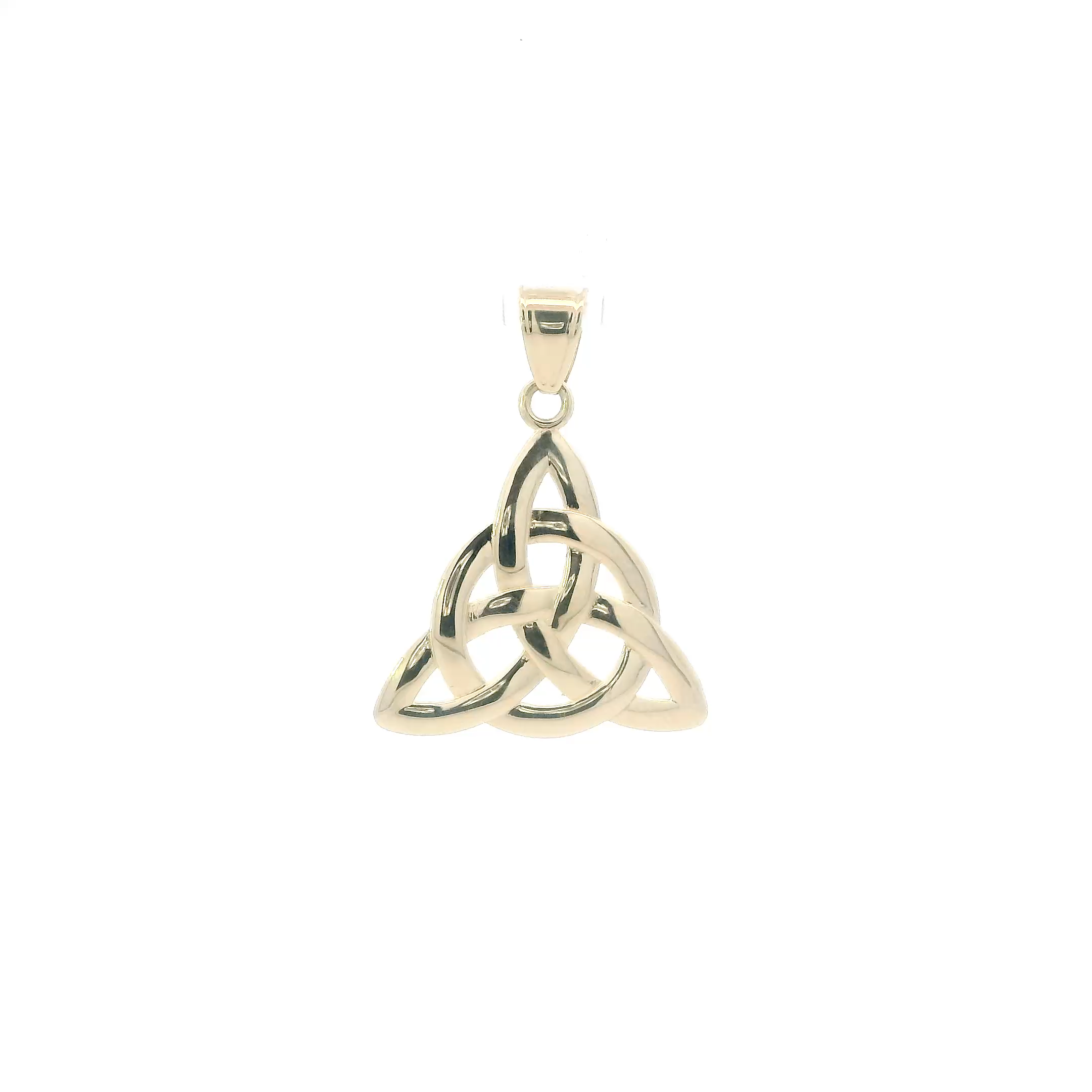 14K Yellow Gold Irish Celtic Trinity Knot Pendant