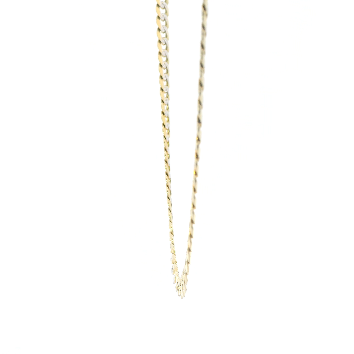 14K Yellow Gold 24" Diamond Cut Curb Chain