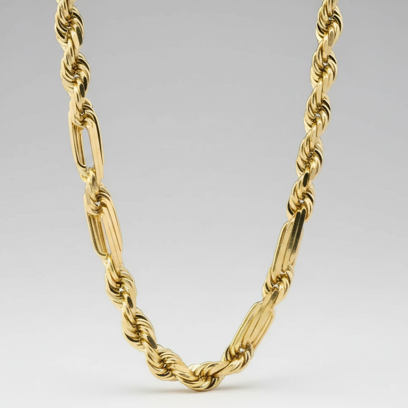 14K Yellow Gold 25.5" Figarope Chain