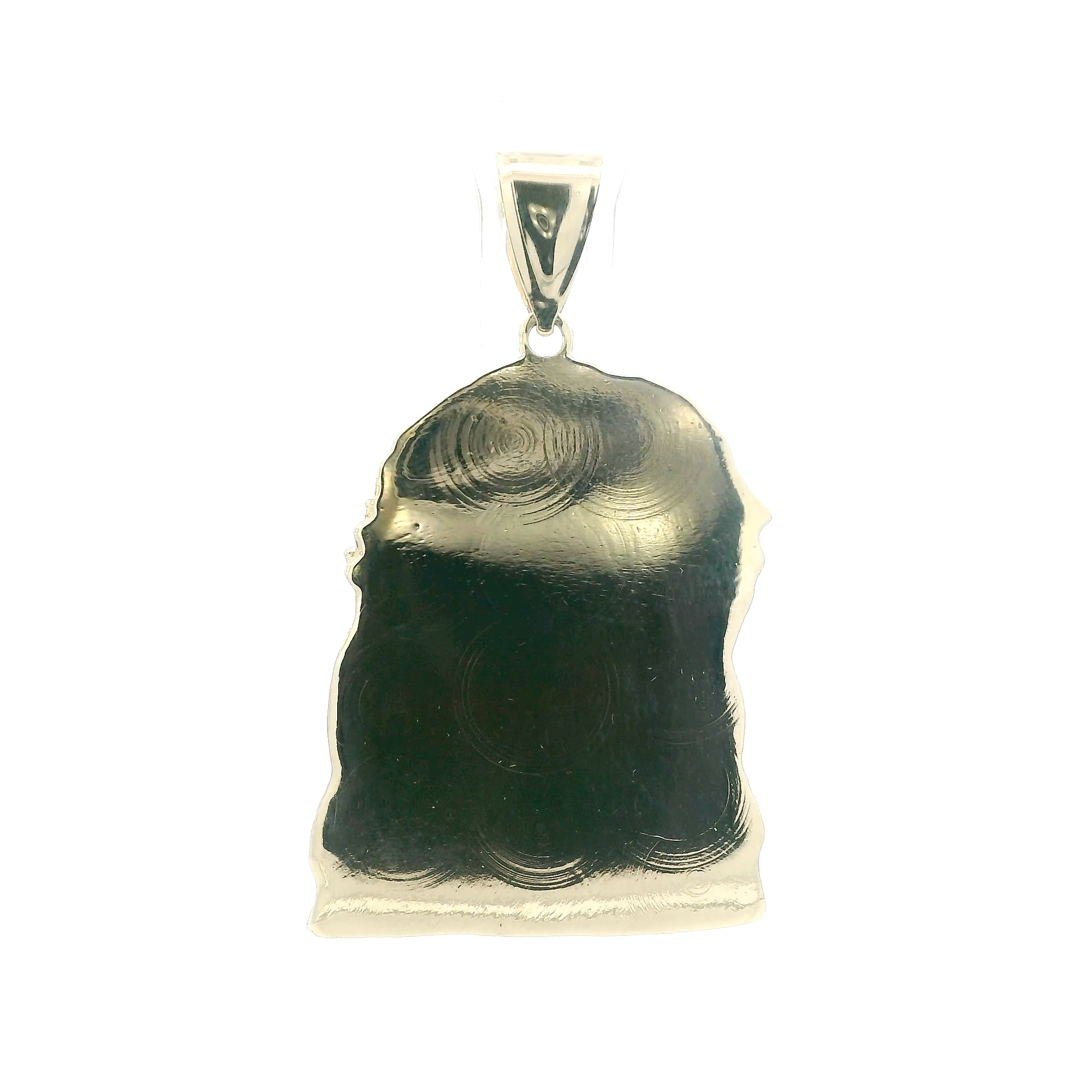 14K Yellow Gold Rubies & CZ Jesus Face Pendant