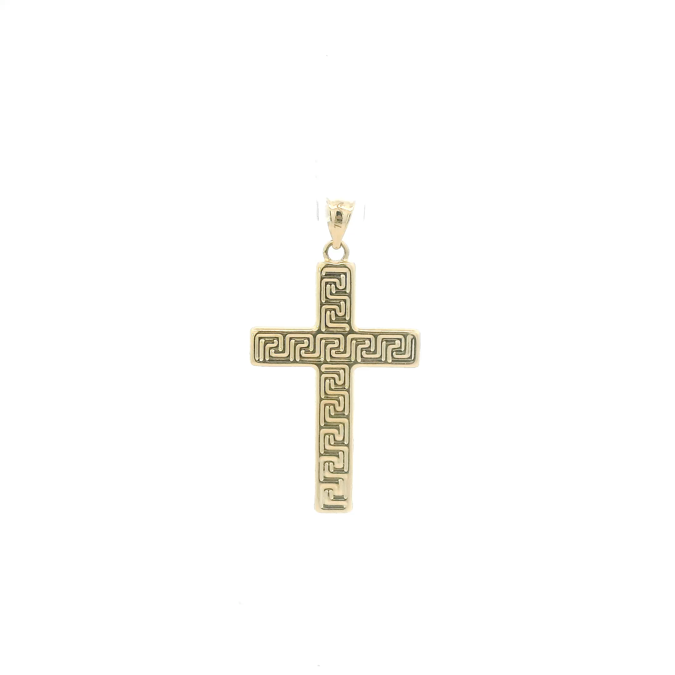 18K Yellow Gold Greek Cross Pendant