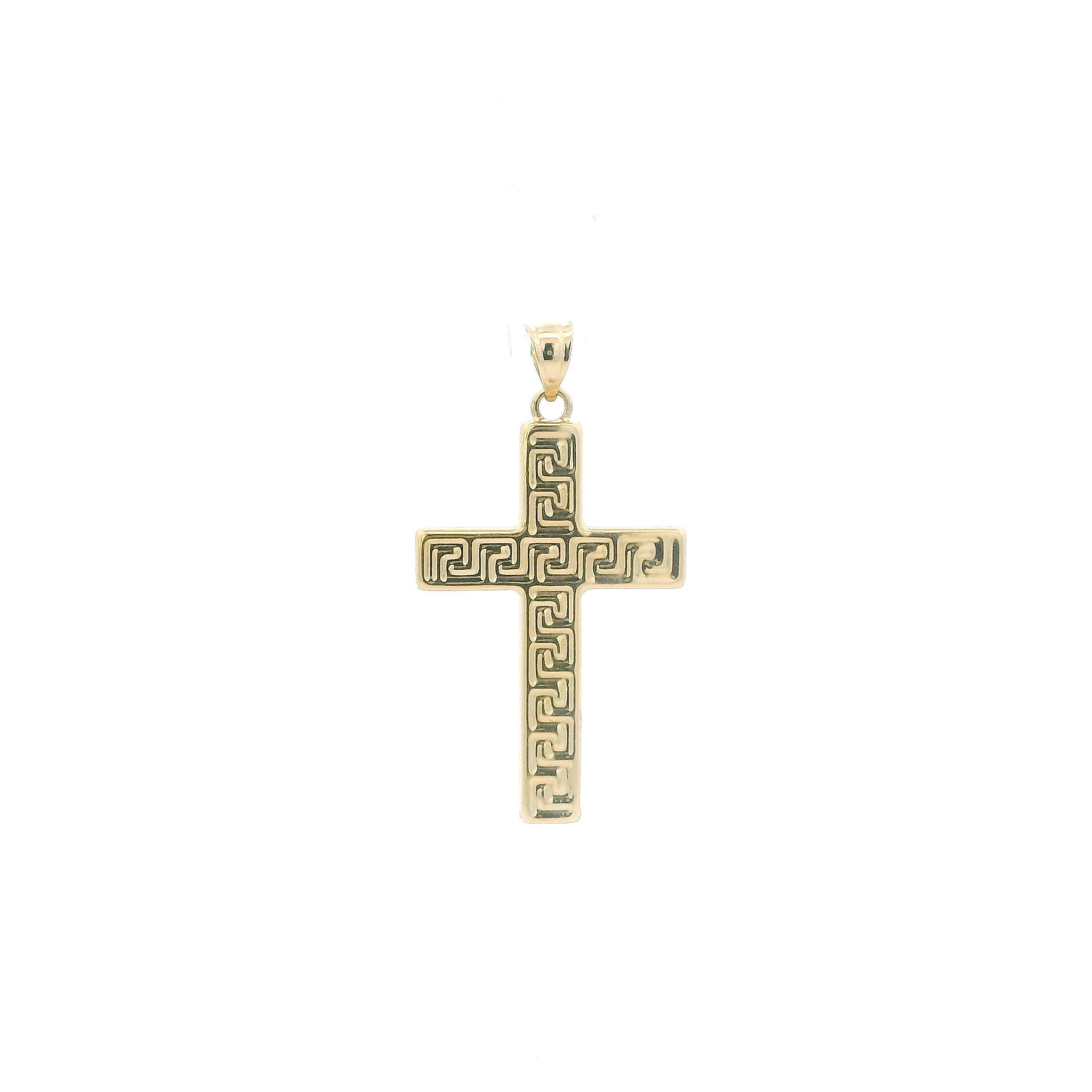 18K Yellow Gold Greek Cross Pendant