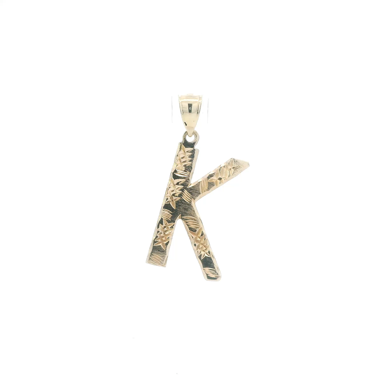 14K Yellow Gold Letter "K" Pendant