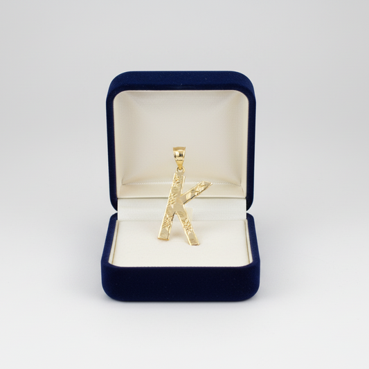 14K Yellow Gold Letter "K" Pendant