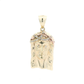 14K Yellow & Rose Gold CZ Jesus Face Pendant