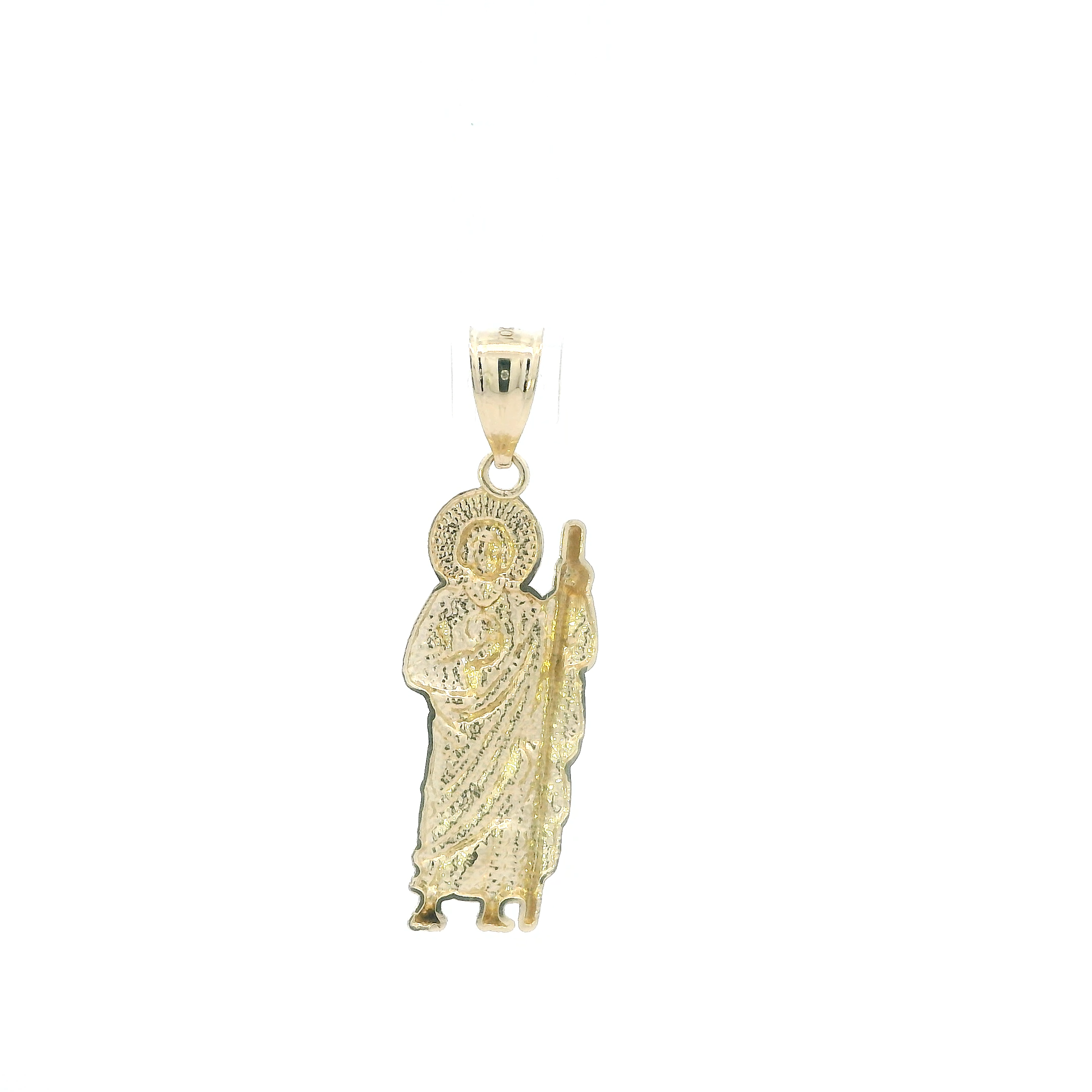 10K Yellow Gold Standing Religious Figure Pendant