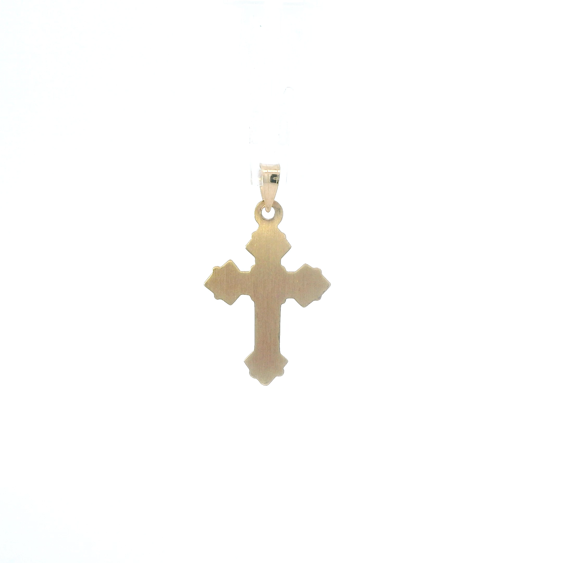 14K Yellow & White Gold Religious Crucifix Pendant