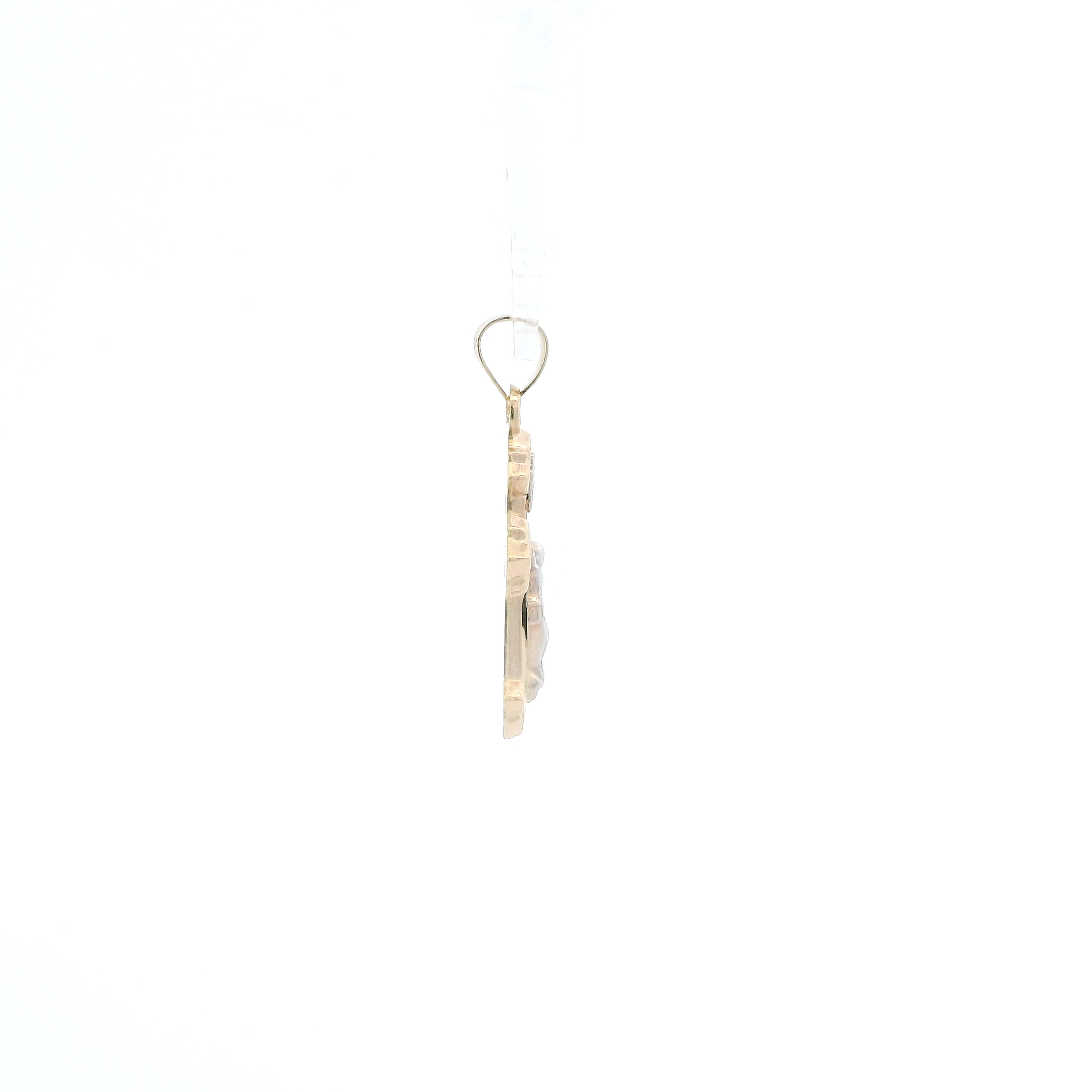 14K Yellow & White Gold Religious Crucifix Pendant