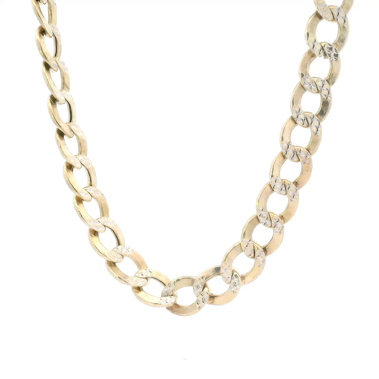 10K Yellow Gold 24.5" Diamond Cut Curb Chain