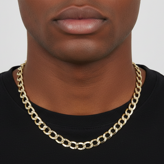 10K Yellow Gold 24.5" Diamond Cut Curb Chain