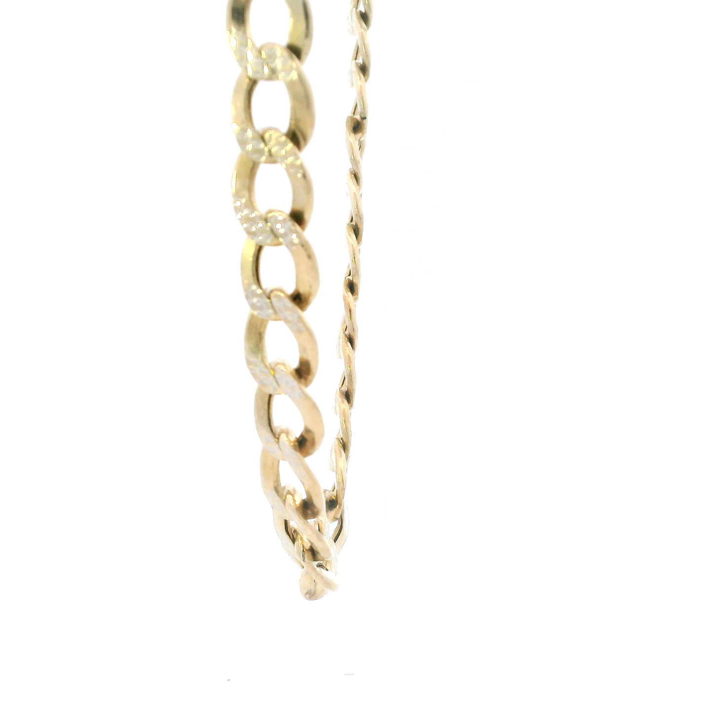 10K Yellow Gold 24.5" Diamond Cut Curb Chain
