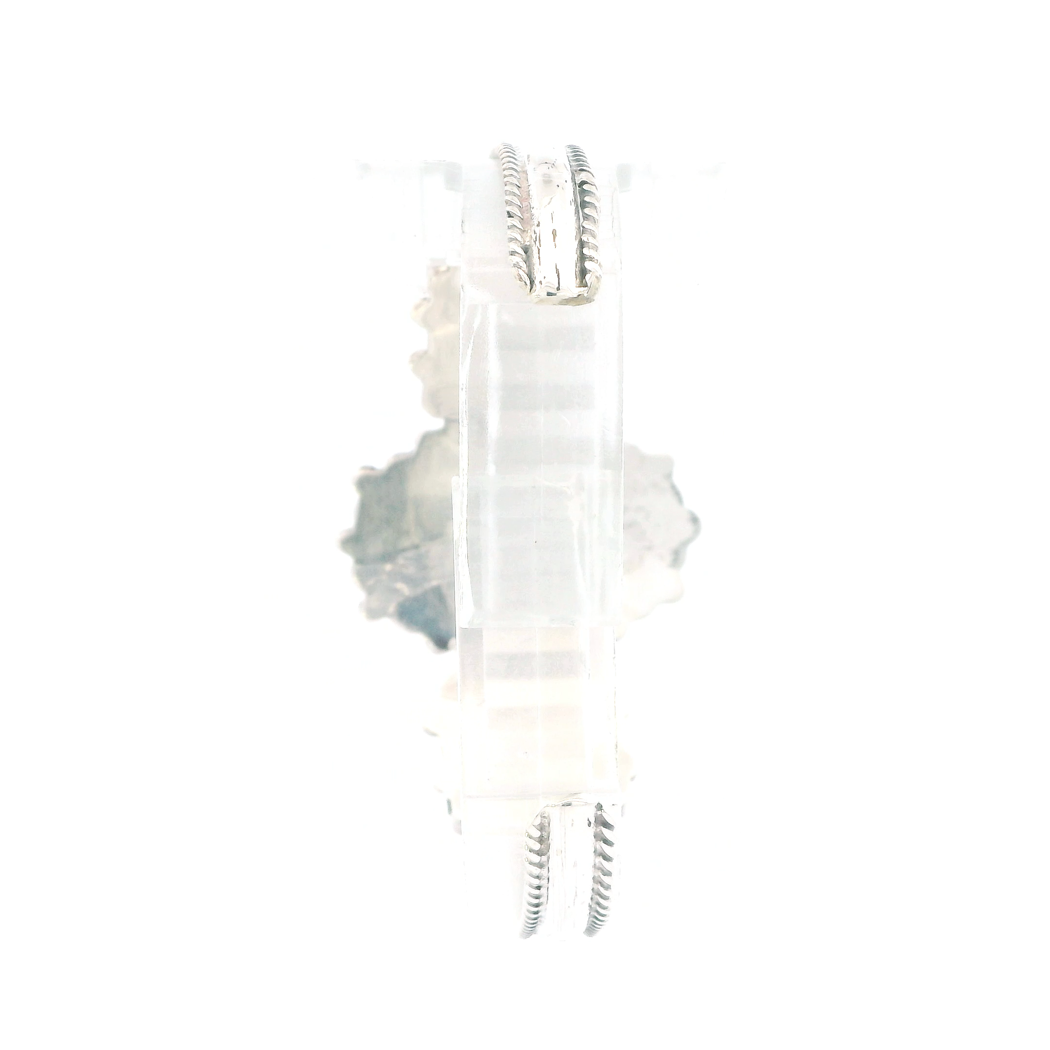 Taxco Mex Cluster Turquoise Flower Cuff Bracelet