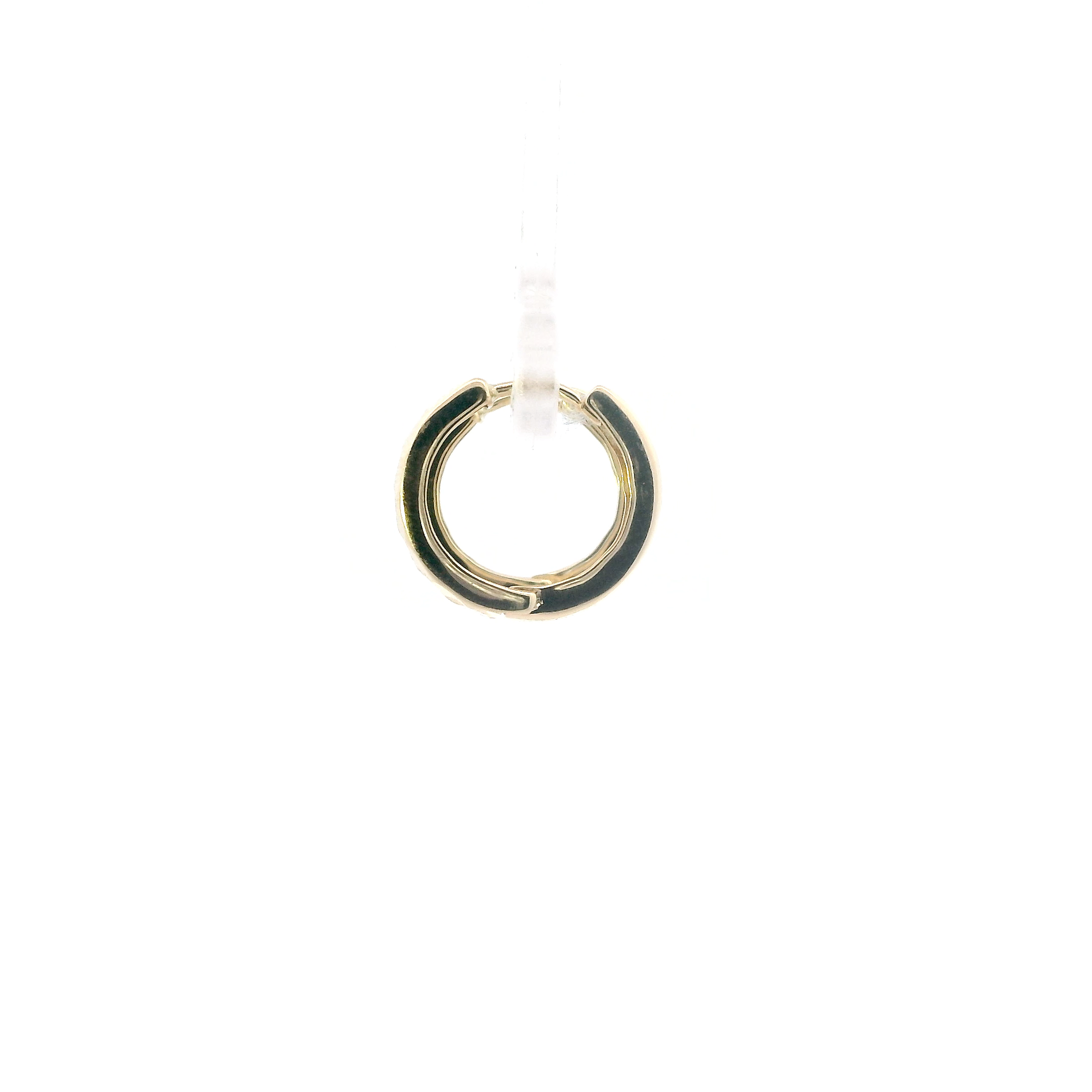 14K Yellow Gold Huggie Hoop Earrings