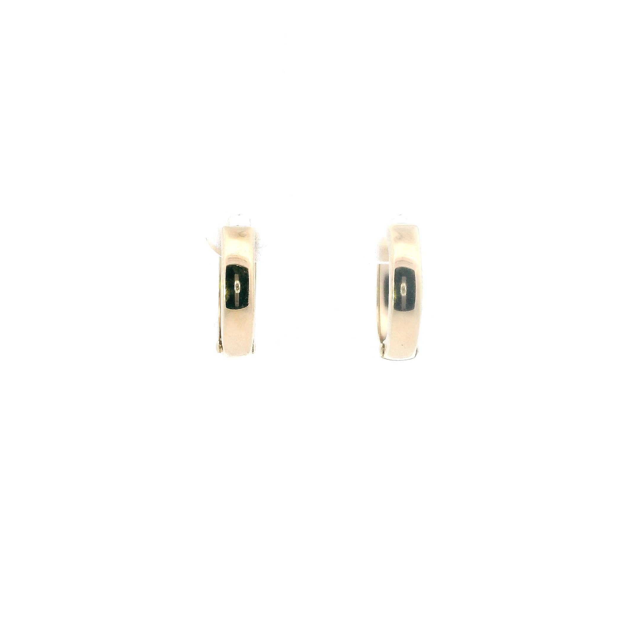 14K Yellow Gold Huggie Hoop Earrings