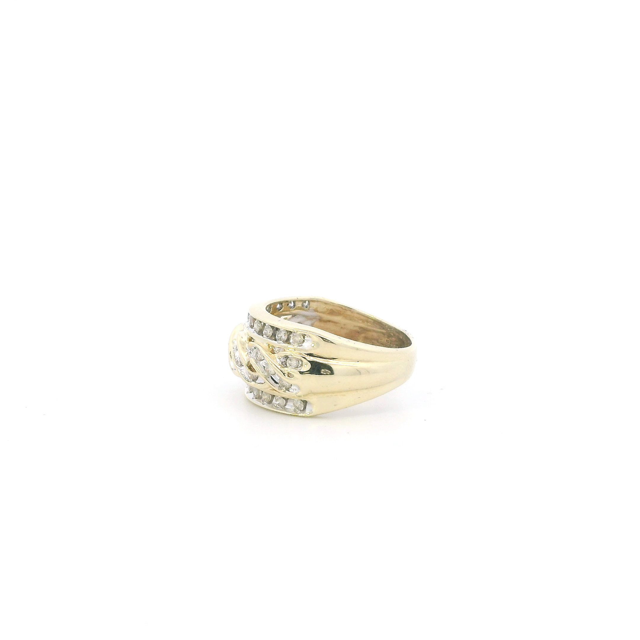 10K Yellow Gold Diamonds Womans Ring - 0.39ct