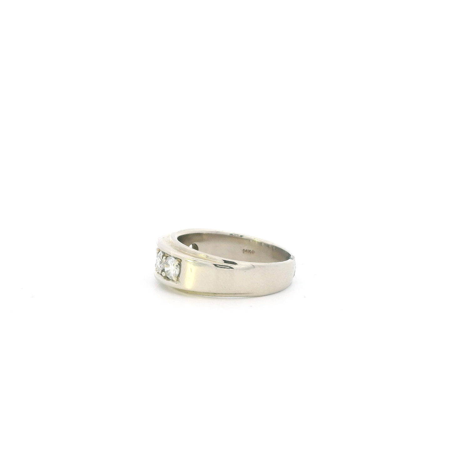 14K White Gold Diamonds Mens Ring - 1.19ct