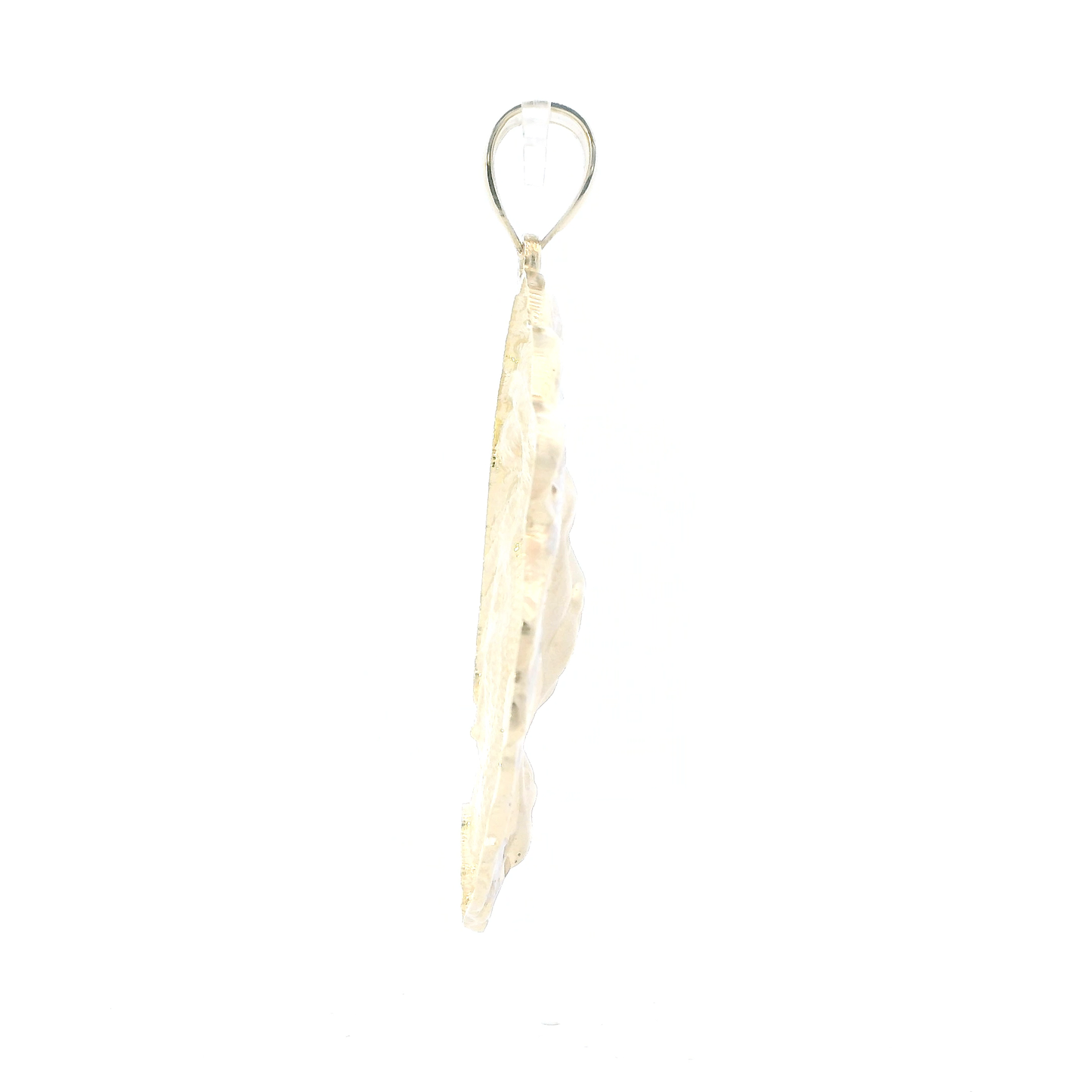 10K Yellow Gold Diamond Cut Lion Head Pendant