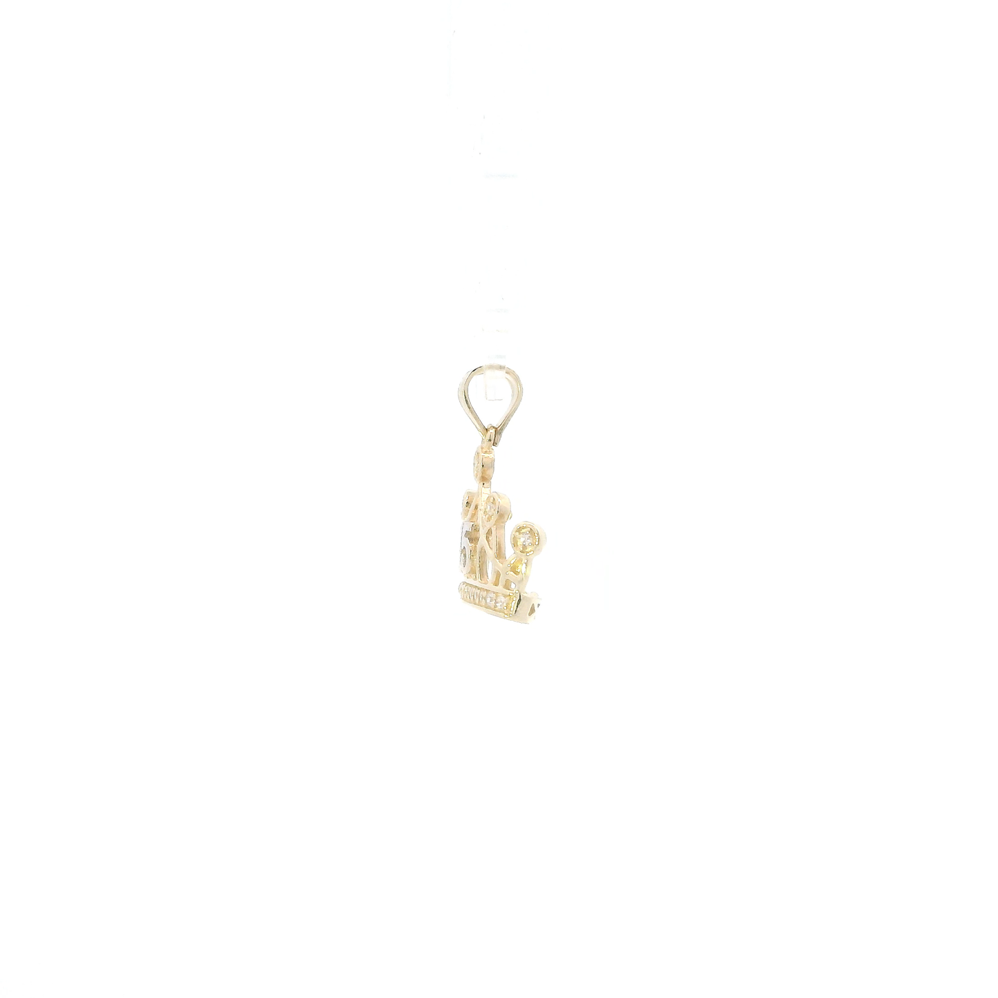 14K Yellow & White Gold "15" Crown Pendant
