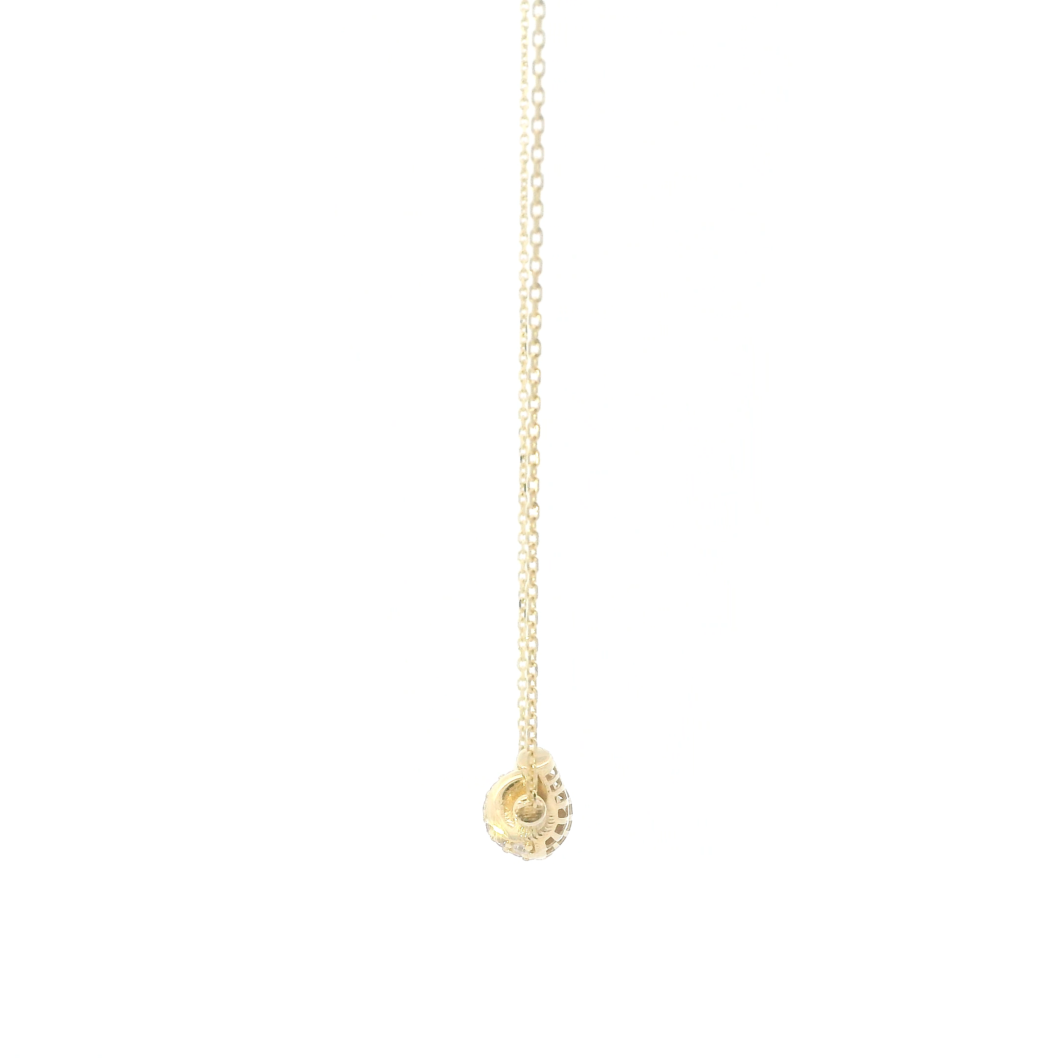 18K Yellow Gold Knot Pendant & 17.5