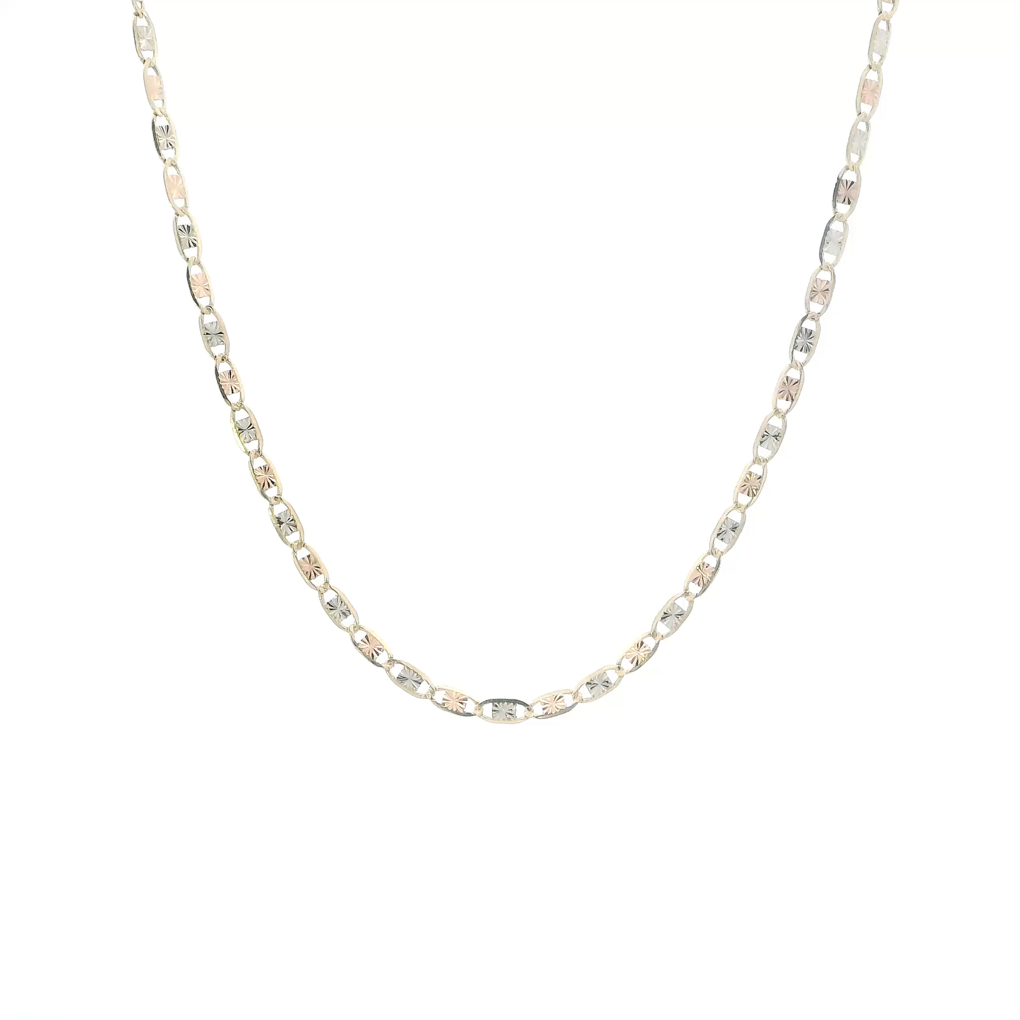 14K Tri Color Gold 20" Mariner Chain