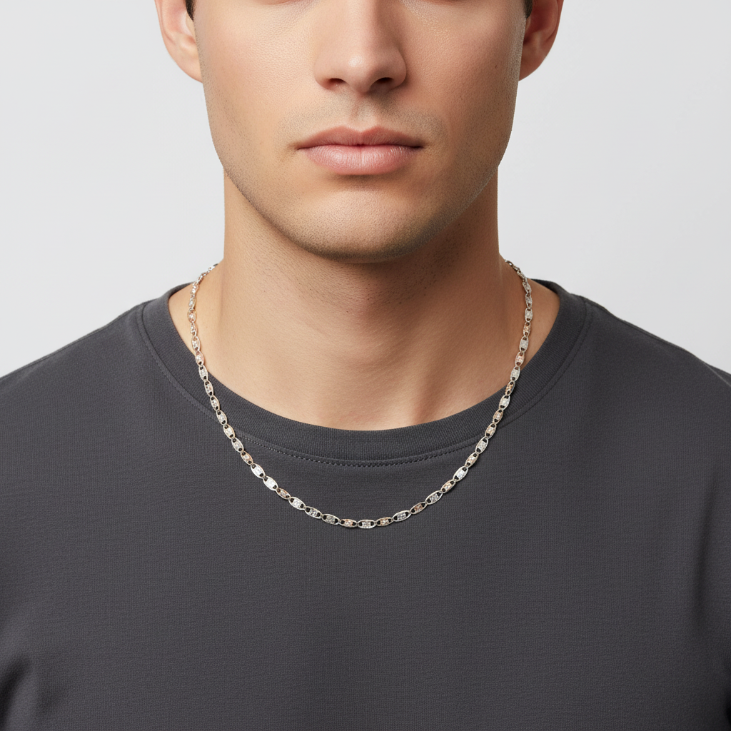 14K Tri Color Gold 20" Mariner Chain