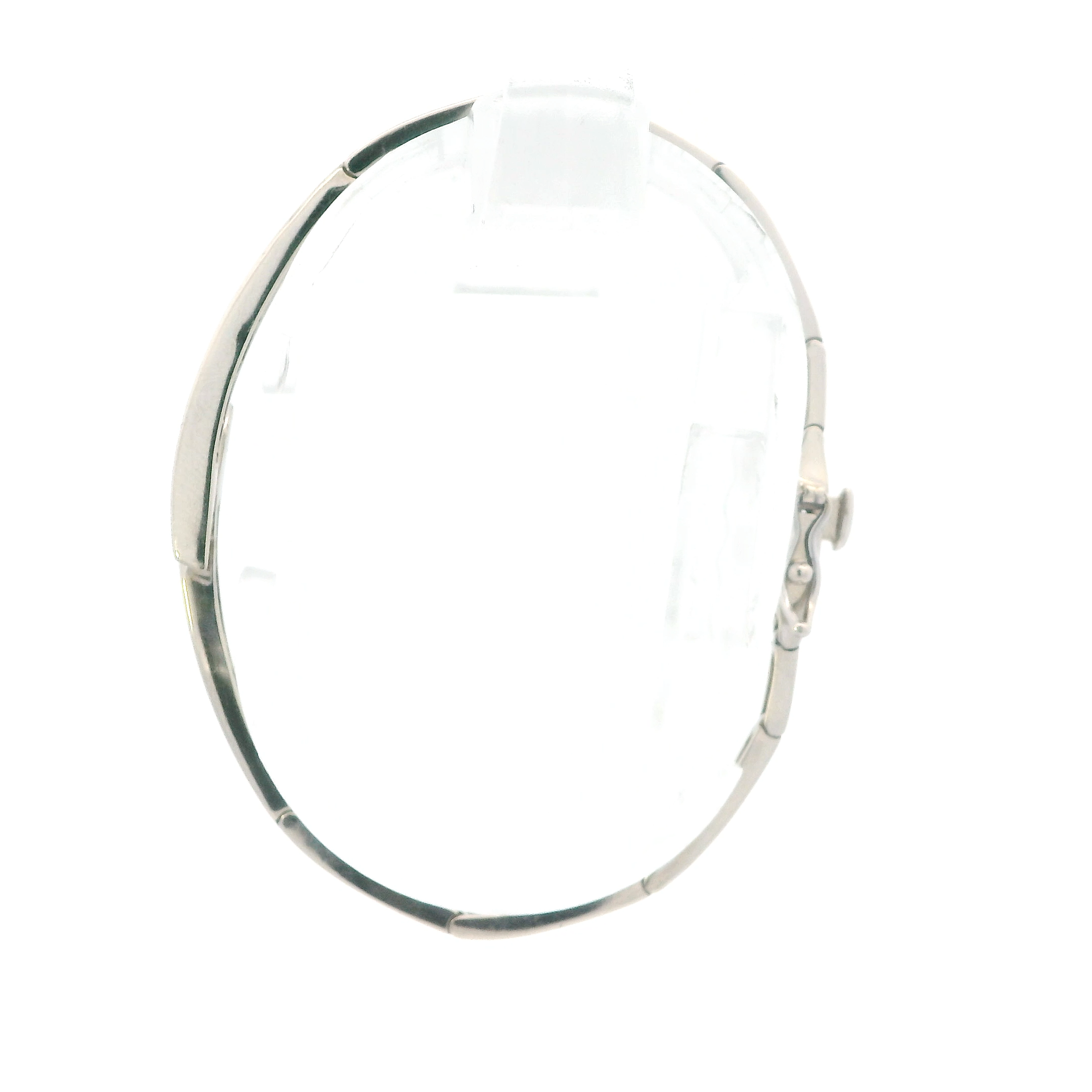 14K White Gold Diamonds Bar Link Bracelet - 0.60ct