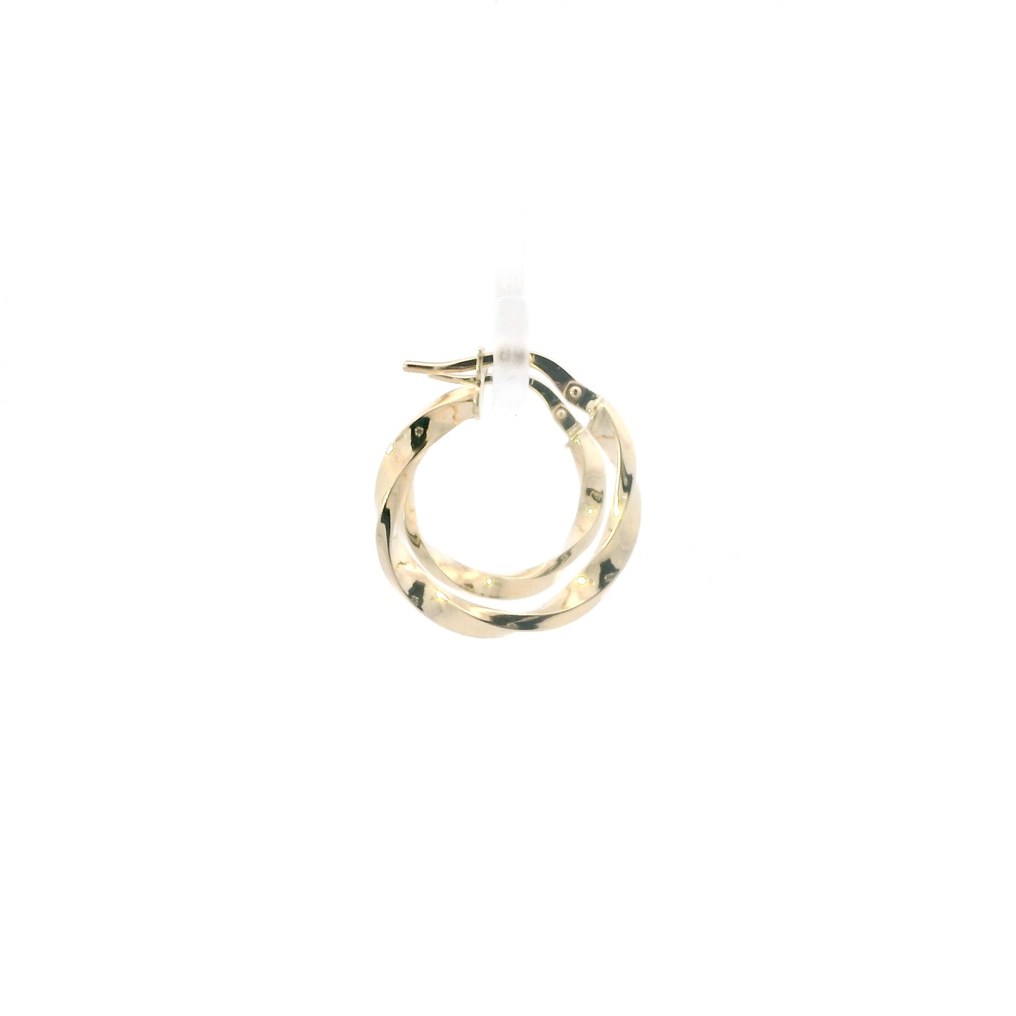 14K Yellow Gold Twisted Hoop Earrings